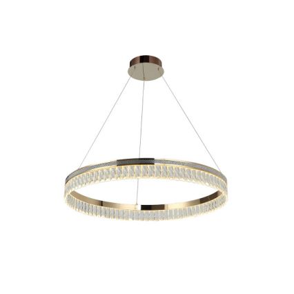Dæmpbar LED krystal lysekrone med wireophæng THALIA LED/55W/230V 3000-6000K Ø 80 cm + fjernbetjening