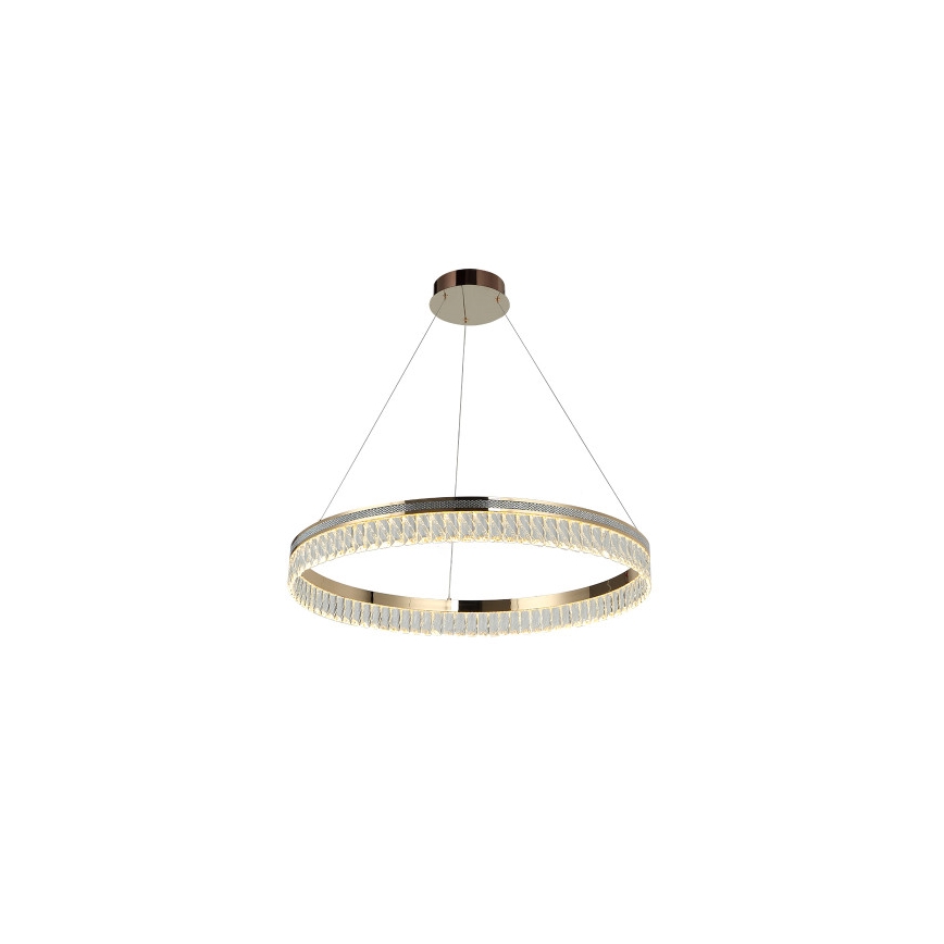 Dæmpbar LED krystal lysekrone med wireophæng THALIA LED/55W/230V 3000-6000K Ø 80 cm + fjernbetjening