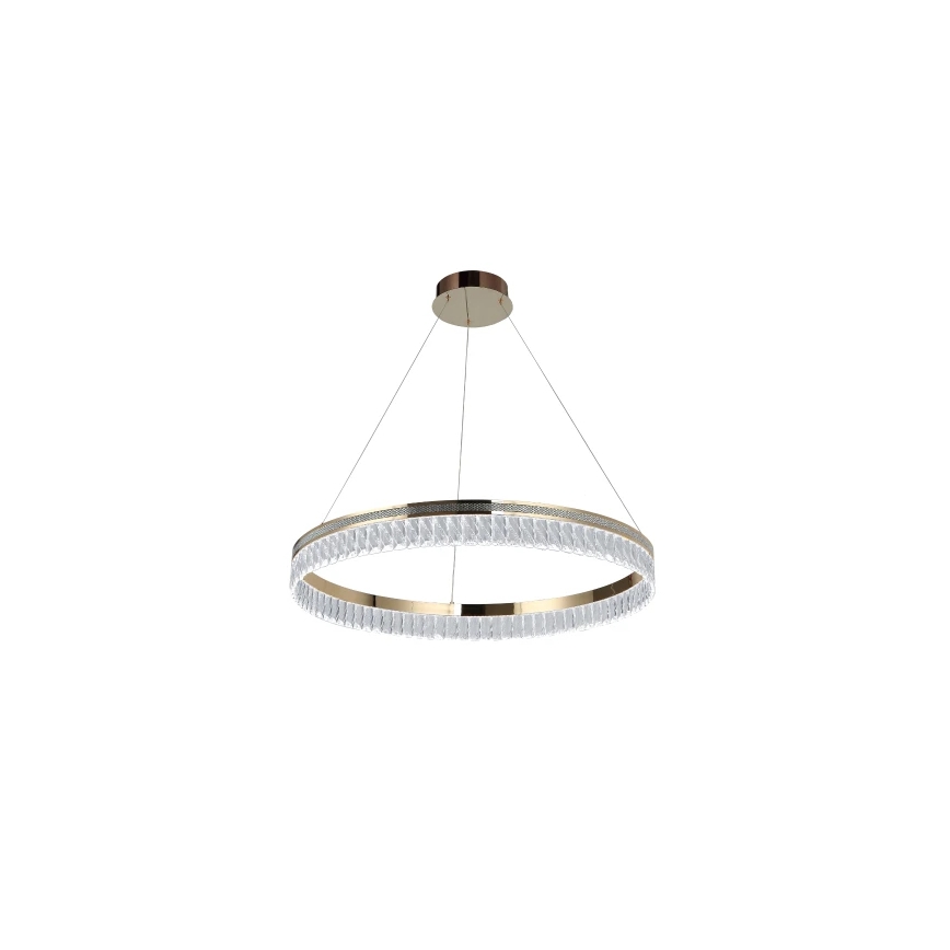 Dæmpbar LED krystal lysekrone med wireophæng THALIA LED/55W/230V 3000-6000K Ø 80 cm + fjernbetjening