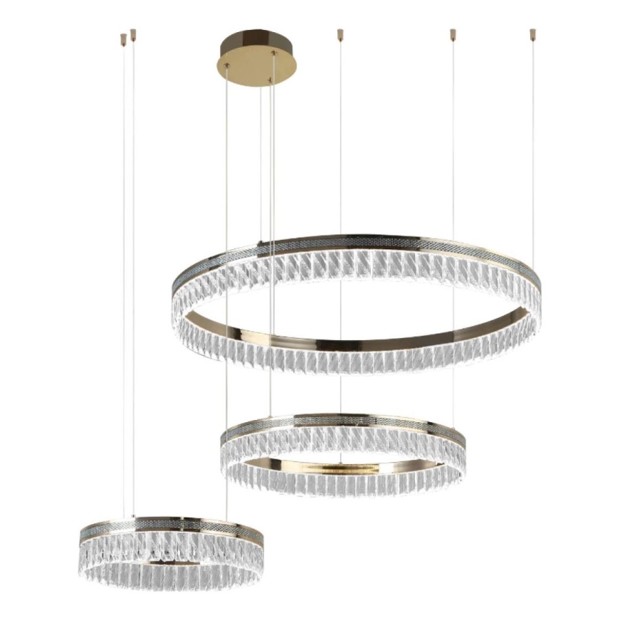 LED dæmpbar krystallysekrone med wireophæng THALIA LED/120W/230V 3000-6000K + fjernbetjening