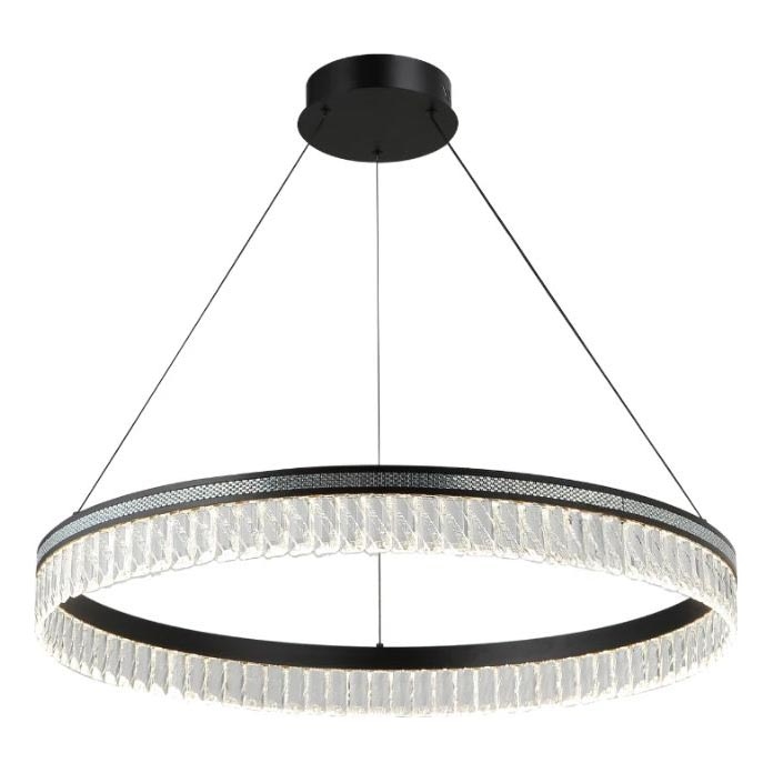 LED dæmpbar krystallysekrone på stålwire THALIA LED/55W/230V 3000-6000K Ø 80 cm + fjernbetjening