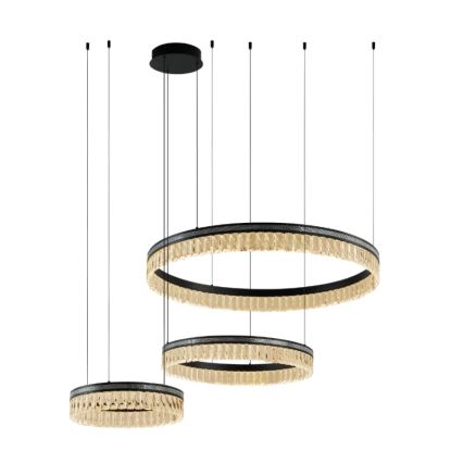 LED-dæmpbar krystal lysekrone med wireophæng THALIA LED/120W/230V 3000-6000K + fjernbetjening