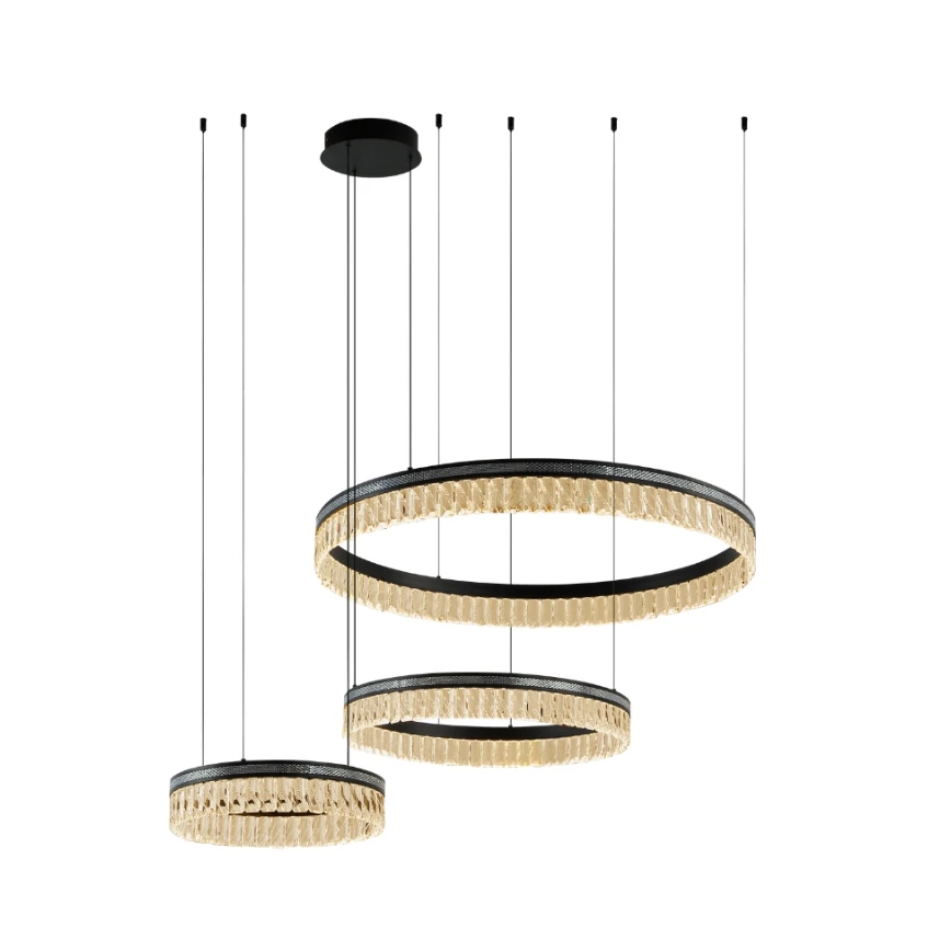 LED-dæmpbar krystal lysekrone med wireophæng THALIA LED/120W/230V 3000-6000K + fjernbetjening