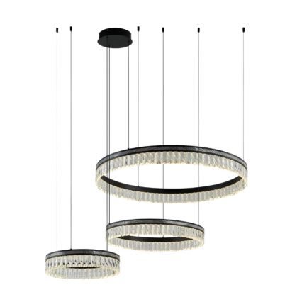 LED-dæmpbar krystal lysekrone med wireophæng THALIA LED/120W/230V 3000-6000K + fjernbetjening