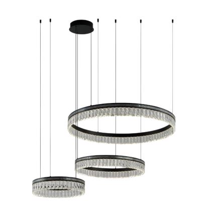 LED-dæmpbar krystal lysekrone med wireophæng THALIA LED/120W/230V 3000-6000K + fjernbetjening