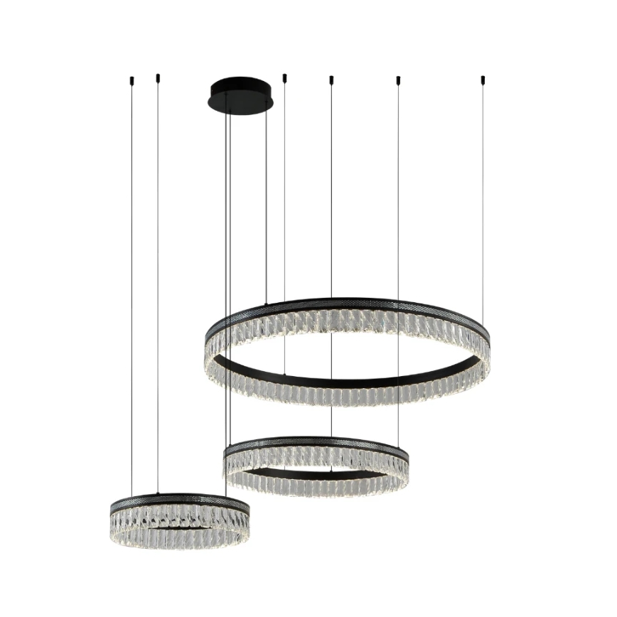 LED-dæmpbar krystal lysekrone med wireophæng THALIA LED/120W/230V 3000-6000K + fjernbetjening