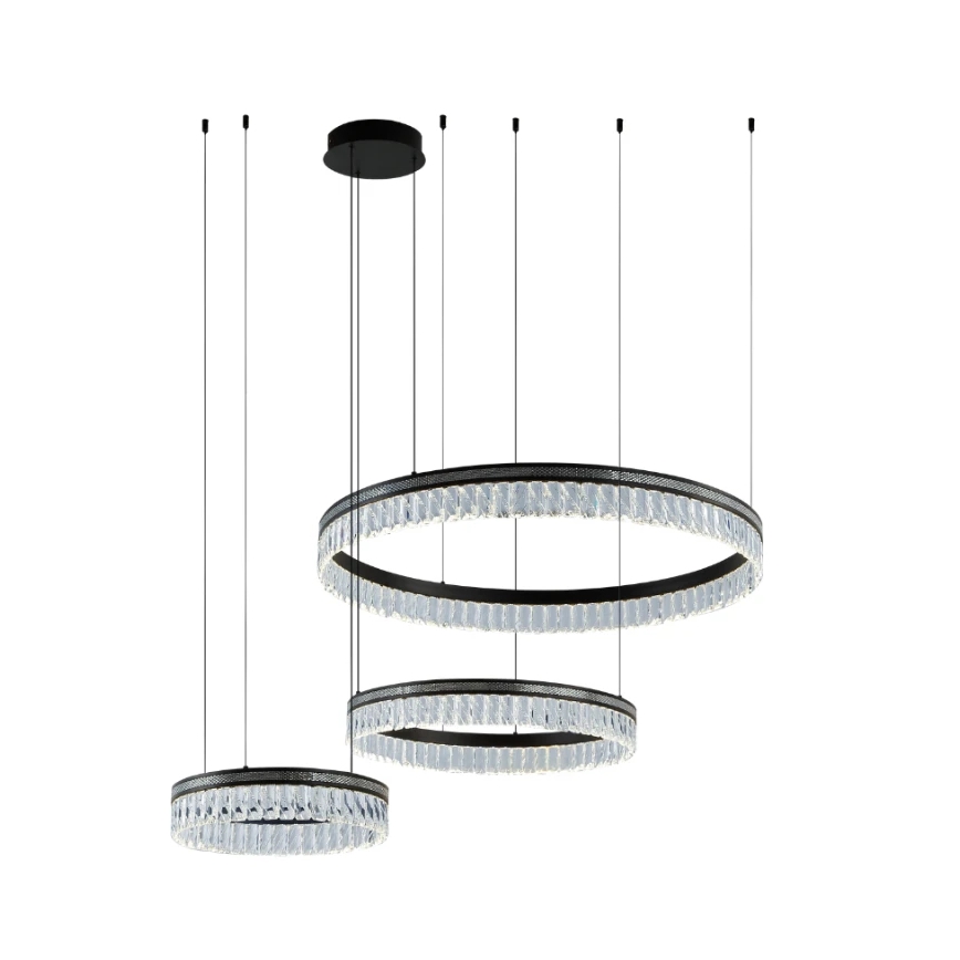 LED-dæmpbar krystal lysekrone med wireophæng THALIA LED/120W/230V 3000-6000K + fjernbetjening