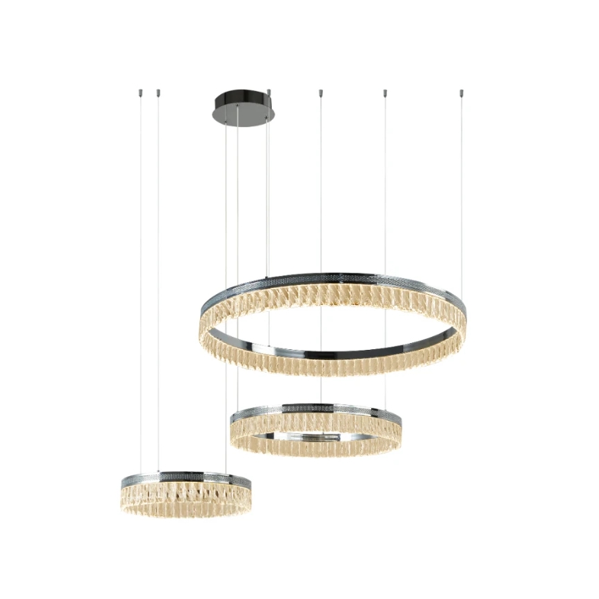 Dæmpbar LED-krystalpendel på wire THALIA LED/120W/230V 3000-6000K + fjernbetjening