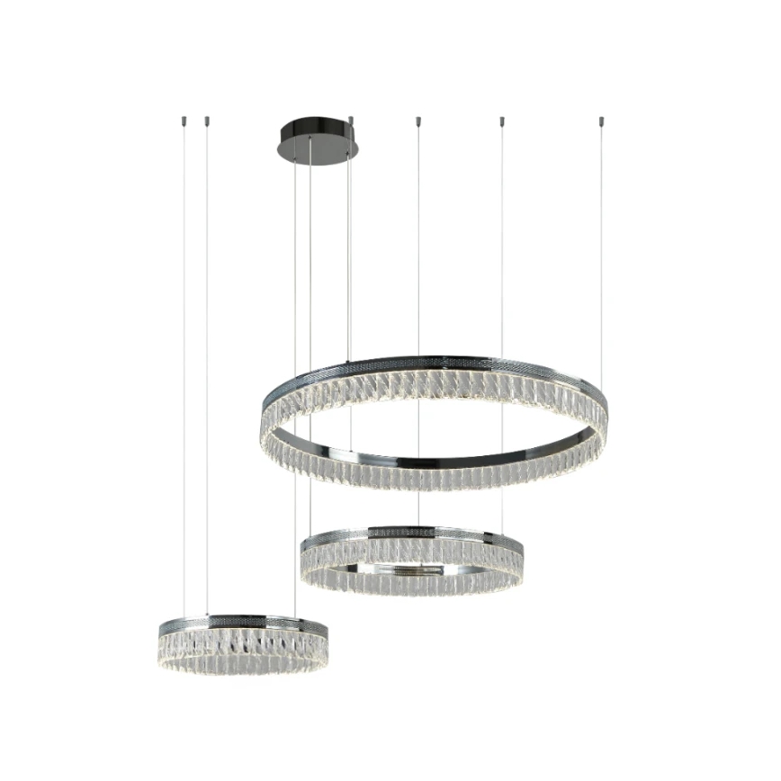 Dæmpbar LED-krystalpendel på wire THALIA LED/120W/230V 3000-6000K + fjernbetjening