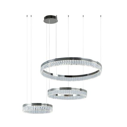 Dæmpbar LED-krystalpendel på wire THALIA LED/120W/230V 3000-6000K + fjernbetjening