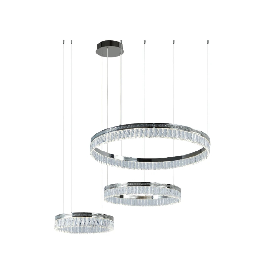 Dæmpbar LED-krystalpendel på wire THALIA LED/120W/230V 3000-6000K + fjernbetjening