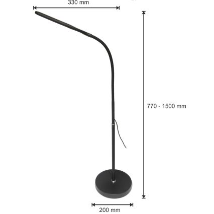 LED Dæmpbar lampe 3-i-1 LED/10W/230V 3000/4000/6000K CRI 90 sort