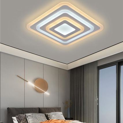 LED Dæmpbar loftlampe LED/80W/230V 3000-6500K + fjernbetjening