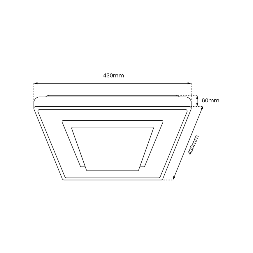 LED Dæmpbar loftlampe CAMERON LED/38W/230V 3000-6000K + fjernbetjening