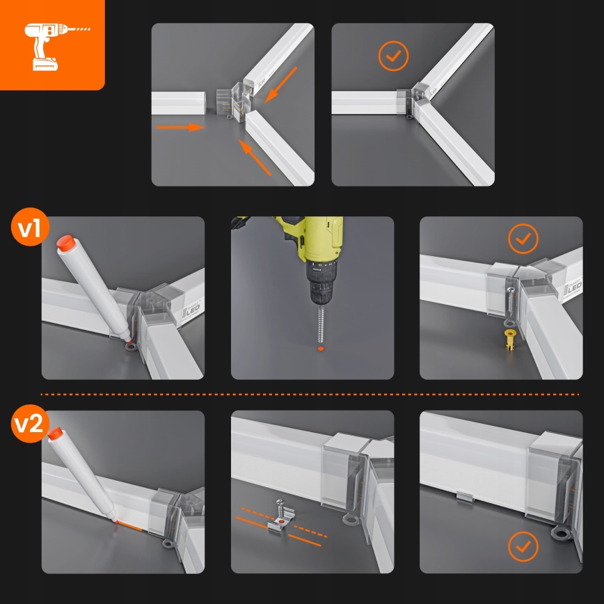 Dæmpbar LED-loftlampe HEXAGON LED/570W/85-265V 5000K 522x298 cm CRI 90 IP54 hvid