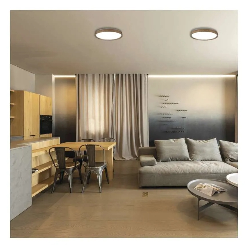 LED-dæmpbar loftlampe ILVI LED/30W/230V 2700–6500K Ø 40 cm beige + fjernbetjening
