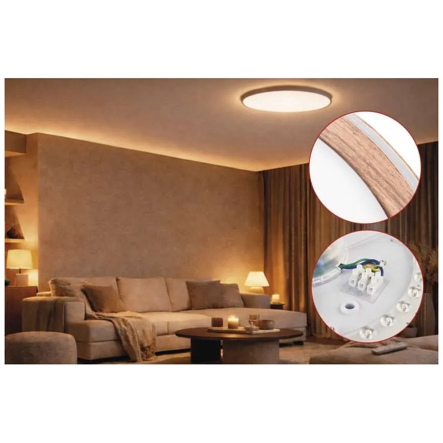 LED-dæmpbar loftlampe ILVI LED/30W/230V 2700–6500K Ø 40 cm beige + fjernbetjening