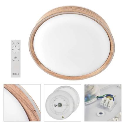 LED-dæmpbar loftlampe ILVI LED/30W/230V 2700–6500K Ø 40 cm beige + fjernbetjening