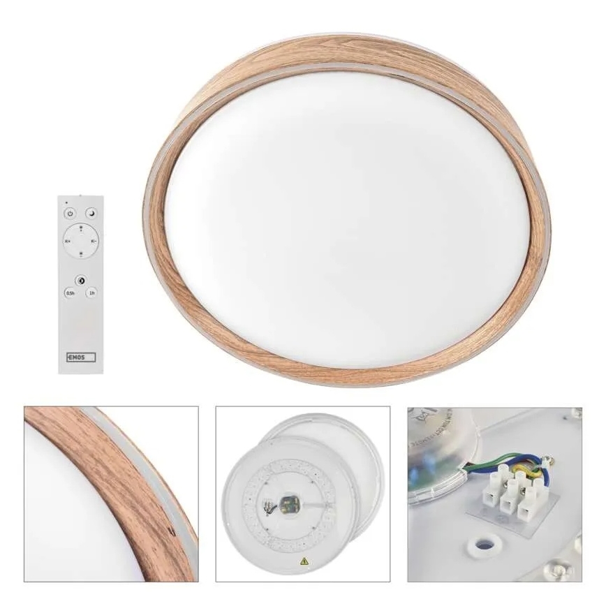 LED-dæmpbar loftlampe ILVI LED/30W/230V 2700–6500K Ø 40 cm beige + fjernbetjening