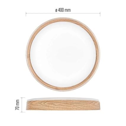 LED-dæmpbar loftlampe ILVI LED/30W/230V 2700–6500K Ø 40 cm beige + fjernbetjening