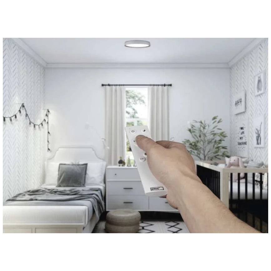 Dæmpbar LED-loftlampe ILVI LED/30W/230V 2700-6500K Ø 40 cm hvid/beige + fjernbetjening