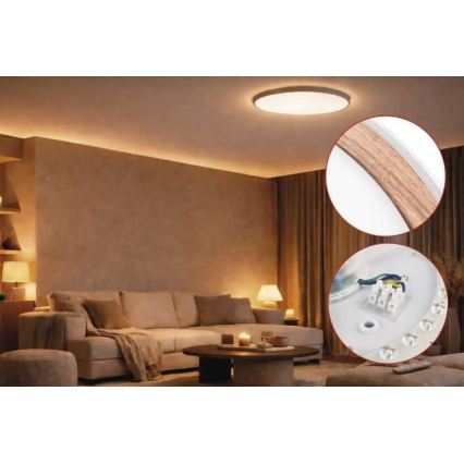 Dæmpbar LED-loftlampe ILVI LED/30W/230V 2700-6500K Ø 40 cm hvid/beige + fjernbetjening