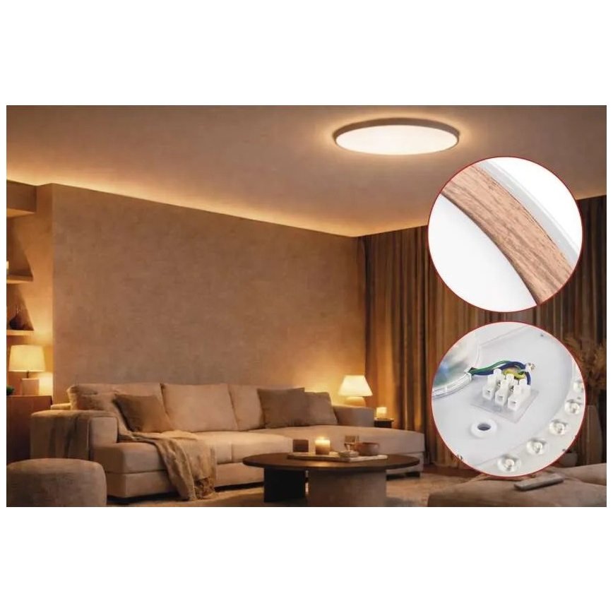 Dæmpbar LED-loftlampe ILVI LED/30W/230V 2700-6500K Ø 40 cm hvid/beige + fjernbetjening