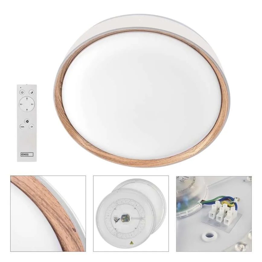 Dæmpbar LED-loftlampe ILVI LED/30W/230V 2700-6500K Ø 40 cm hvid/beige + fjernbetjening