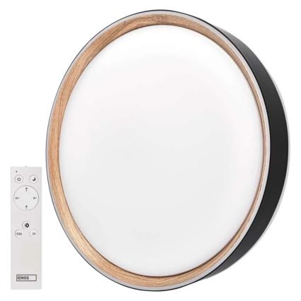 LED dæmpbar loftlampe ILVI LED/30W/230V 2700-6500K Ø 40 cm sort/beige + fjernbetjening