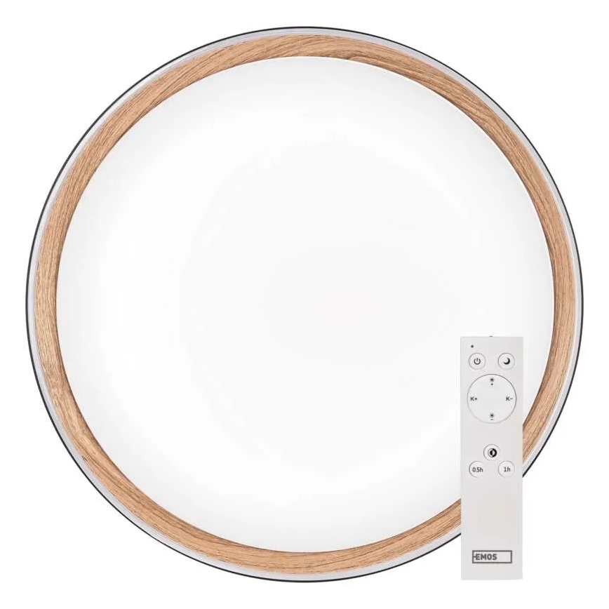 LED dæmpbar loftlampe ILVI LED/30W/230V 2700-6500K Ø 40 cm sort/beige + fjernbetjening