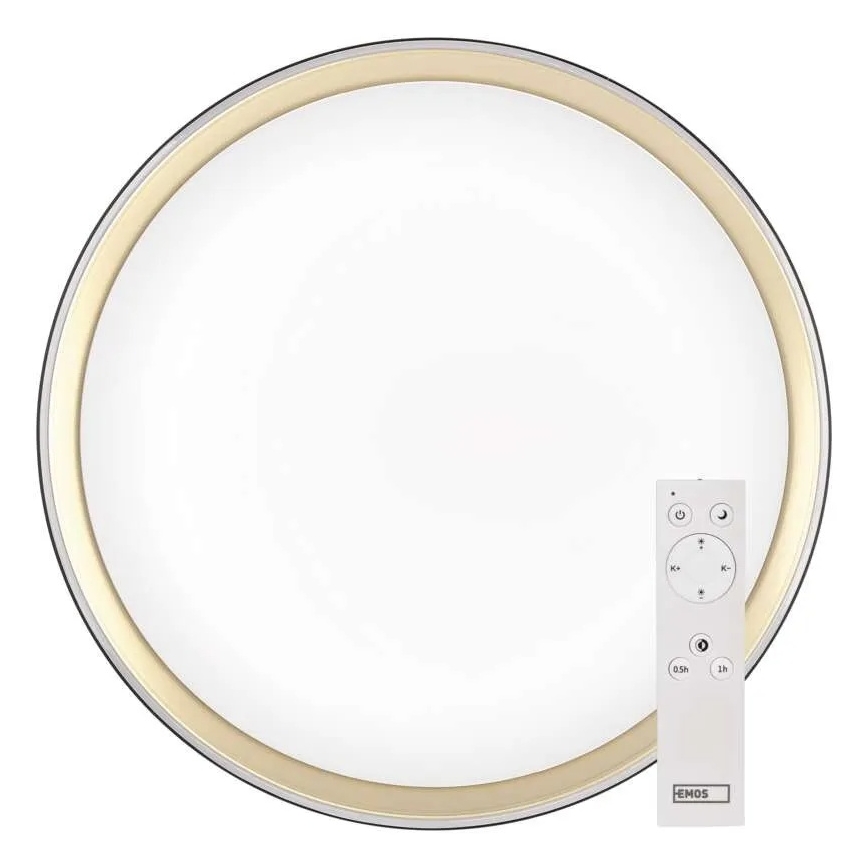 LED dæmpbar loftlampe ILVI LED/30W/230V 2700-6500K Ø 40 cm sort/messing + fjernbetjening
