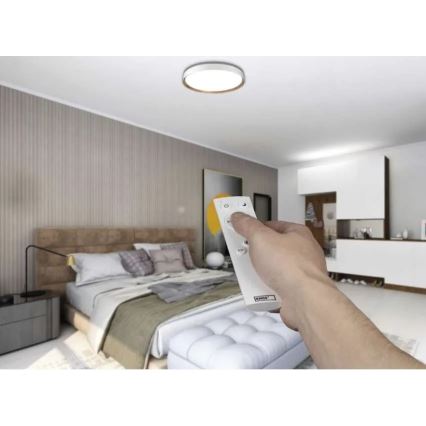 Dæmpbar LED-loftlampe ILVI LED/45W/230V 2700-6500K Ø 50 cm hvid/beige + fjernbetjening