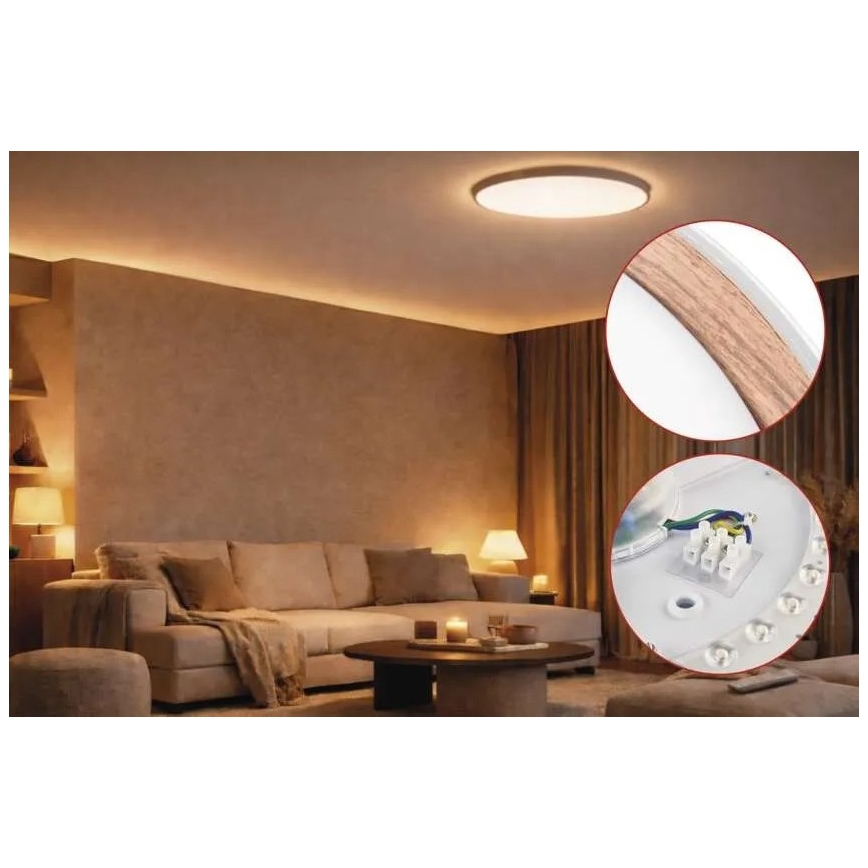 Dæmpbar LED-loftlampe ILVI LED/45W/230V 2700-6500K Ø 50 cm hvid/beige + fjernbetjening