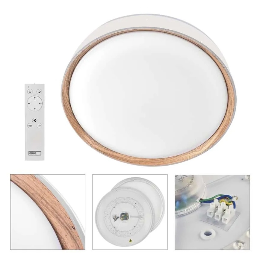 Dæmpbar LED-loftlampe ILVI LED/45W/230V 2700-6500K Ø 50 cm hvid/beige + fjernbetjening