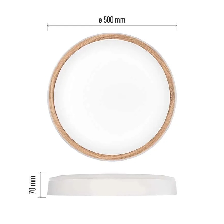 Dæmpbar LED-loftlampe ILVI LED/45W/230V 2700-6500K Ø 50 cm hvid/beige + fjernbetjening