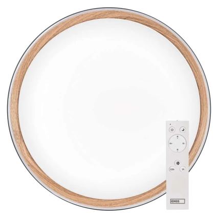 Dæmpbar LED-loftlampe ILVI LED/45W/230V 2700–6500 K Ø 50 cm sort/beige + fjernbetjening