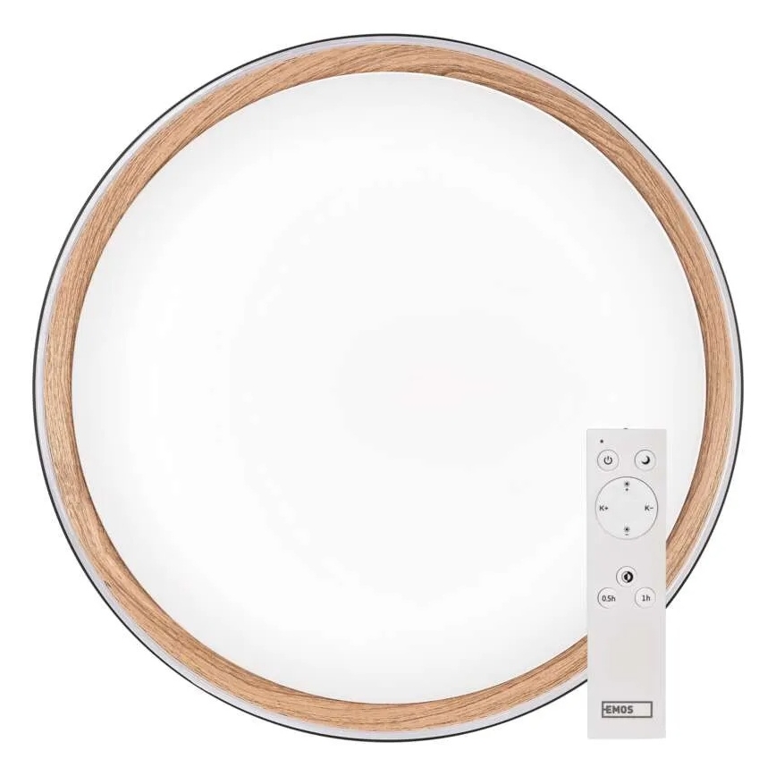 Dæmpbar LED-loftlampe ILVI LED/45W/230V 2700–6500 K Ø 50 cm sort/beige + fjernbetjening