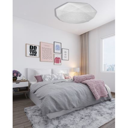 LED Dæmpbar loftlampe INDUS LED/60W/230V 2700-6500K Ø 58 cm + fjernbetjening