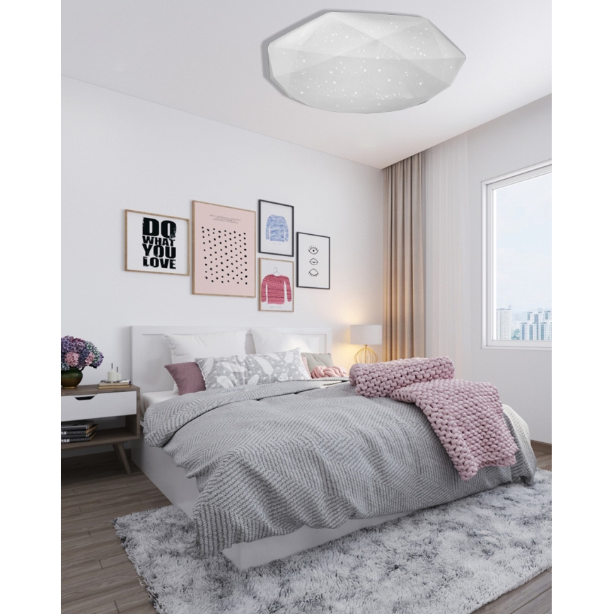 LED Dæmpbar loftlampe INDUS LED/60W/230V 2700-6500K Ø 58 cm + fjernbetjening