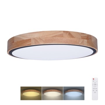LED dæmpbar loftlampe IRON OAK LED/48W/230V 3000-6500K eg Ø 40 cm + fjernbetjening