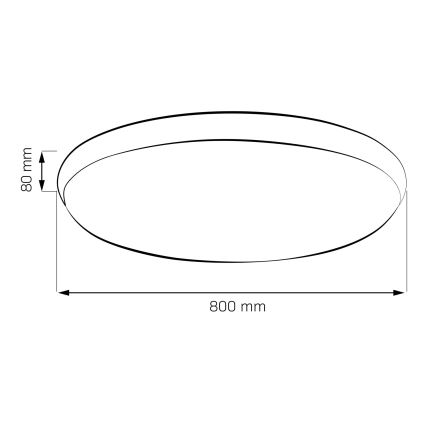 LED dæmpbar loftlampe KERN LED/80W/230V 3000/4000/6000K Ø 80 cm guldfarvet + fjernbetjening