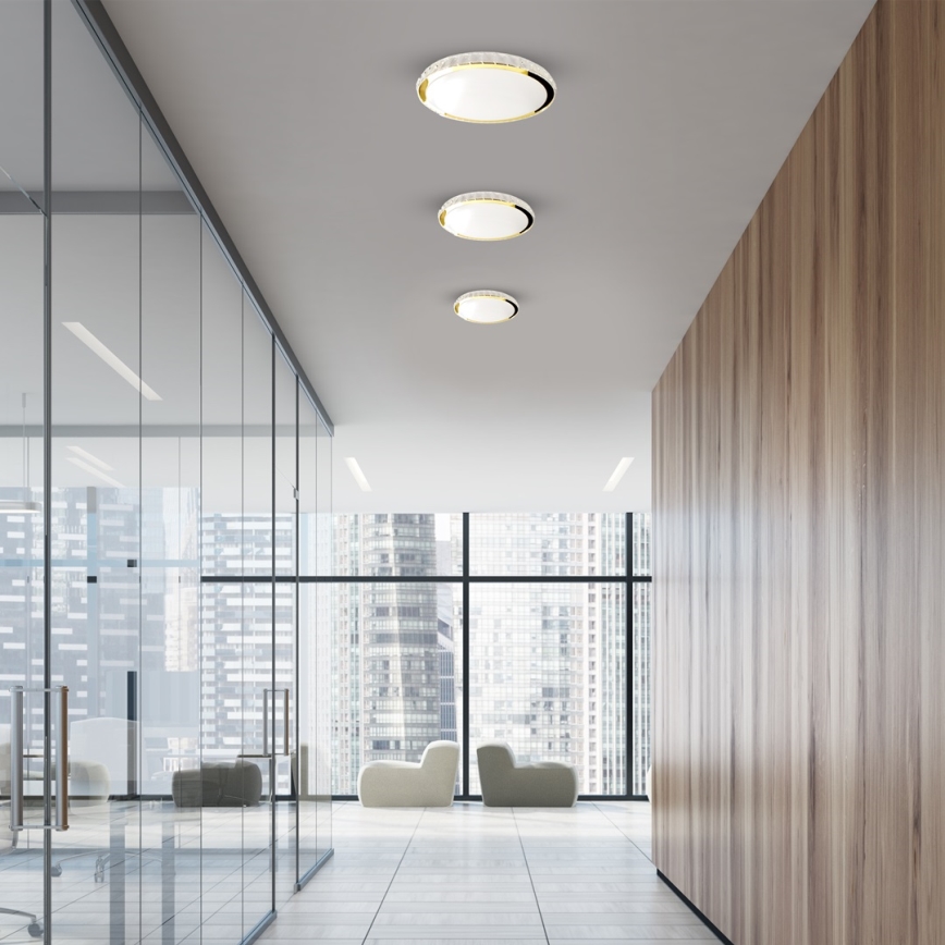 LED Dæmpbar loftlampe LAYLA LED/33W/230V 3000/4000/6000K guld + fjernbetjening