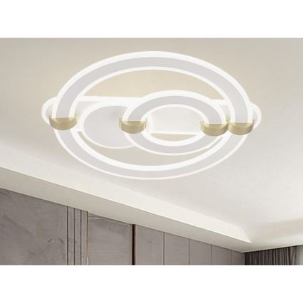 LED Dæmpbar loftlampe LED/120W/230V 3000-6500K + fjernbetjening