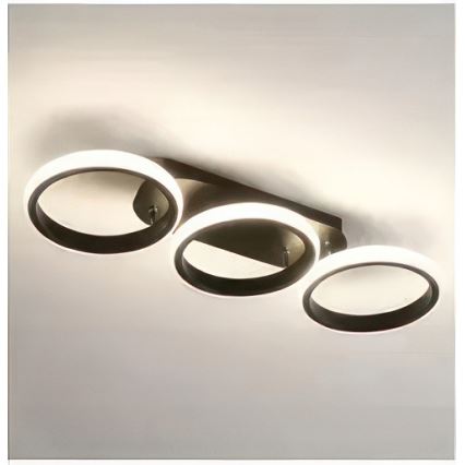 LED dæmpbar loftlampe LED/30W/230V 3000-6500K sort Wi-Fi Tuya + fjernbetjening