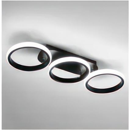 LED dæmpbar loftlampe LED/30W/230V 3000-6500K sort Wi-Fi Tuya + fjernbetjening