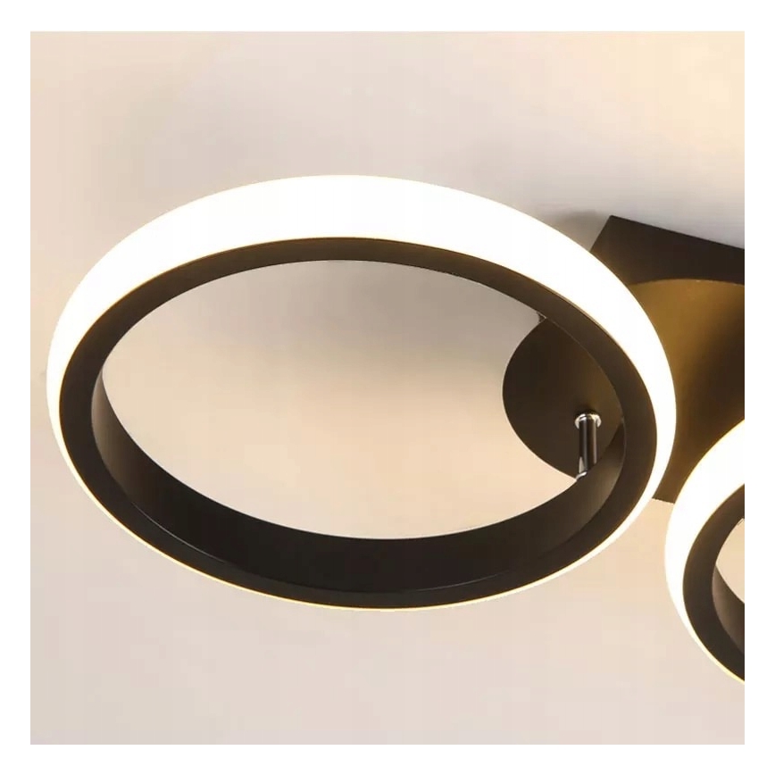 LED dæmpbar loftlampe LED/30W/230V 3000-6500K sort Wi-Fi Tuya + fjernbetjening