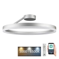 LED dæmpbar loftlampe LED/40W/230V 3000-6500K mat krom + fjernbetjening