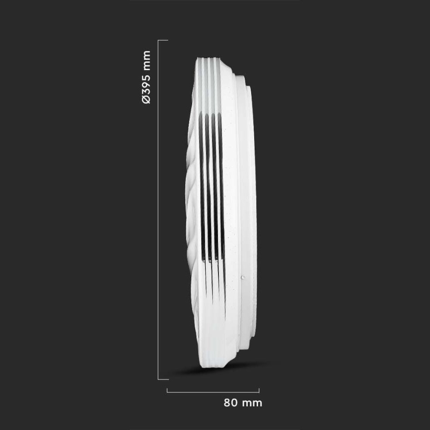 LED Dæmpbar loftlampe LED/40W/230V 3000K/4000K/6500K Ø 39,5 cm + fjernbetjening