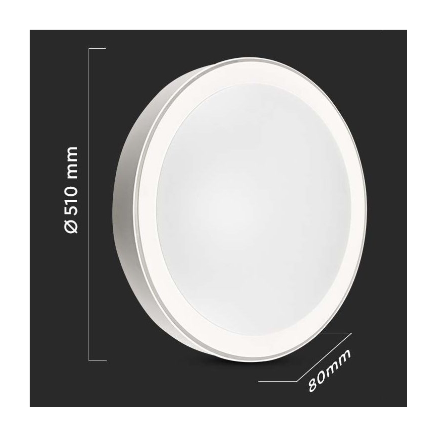 LED Dæmpbar loftlampe LED/40W/230V 3000K/4000K/6500K Ø 51 cm + fjernbetjening