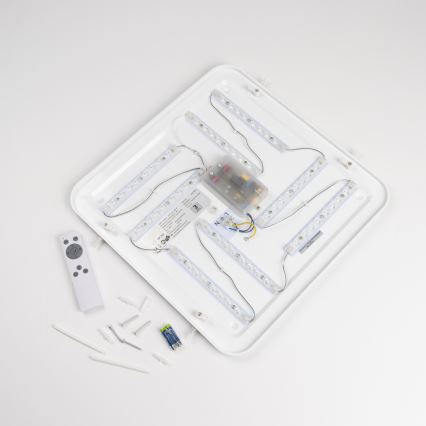 LED-dæmpbar loftlampe LED/42W/230V 3000-6500K 49x49 cm hvid + fjernbetjening